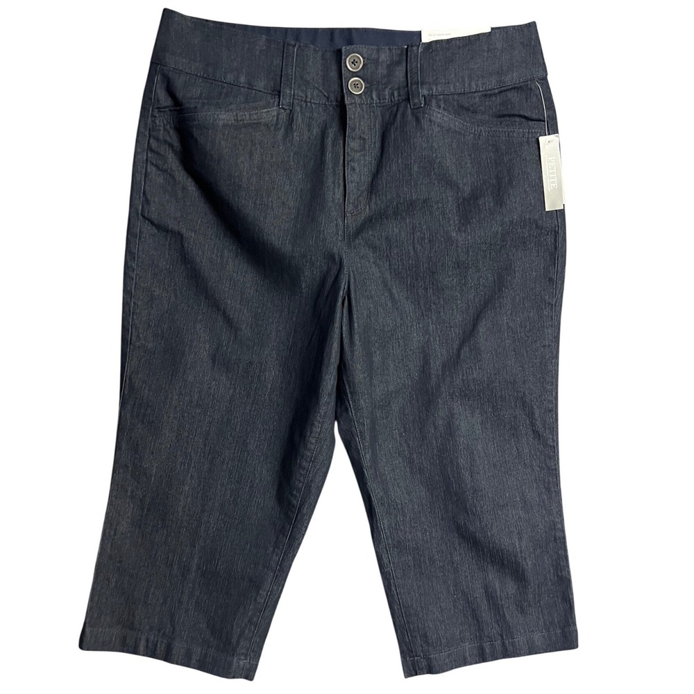 Christopher & Banks Capri Pants Women 16P Blue New Comfort Waist Classic Fit